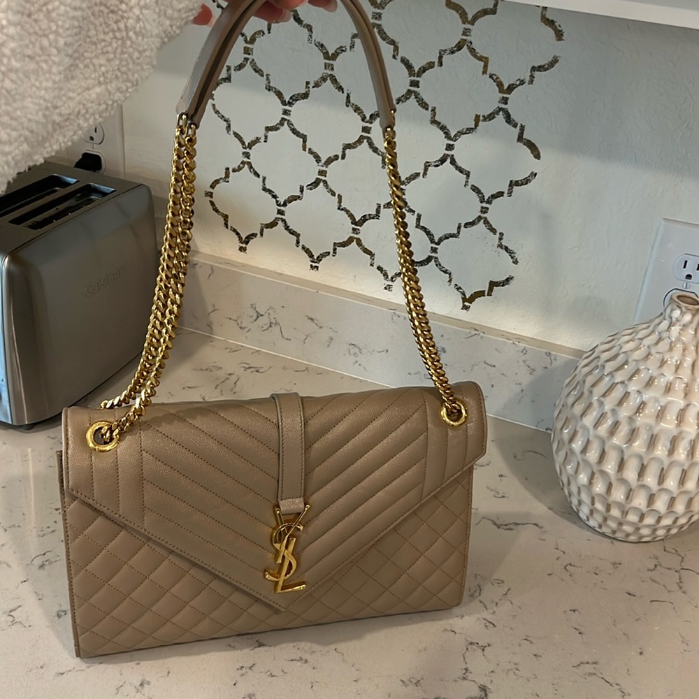 YSL large envelope bag